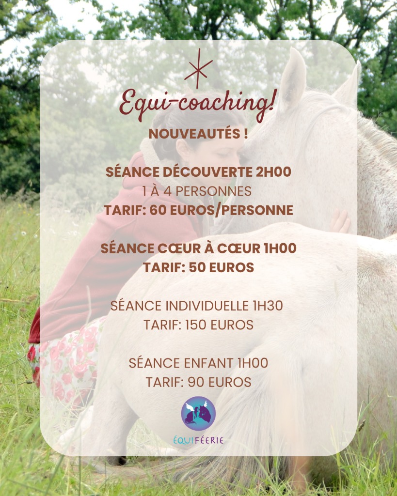 illustration NOUVEAUTÉS : SÉANCES DÉCOUVERTE & SÉANCES CŒUR à CŒUR