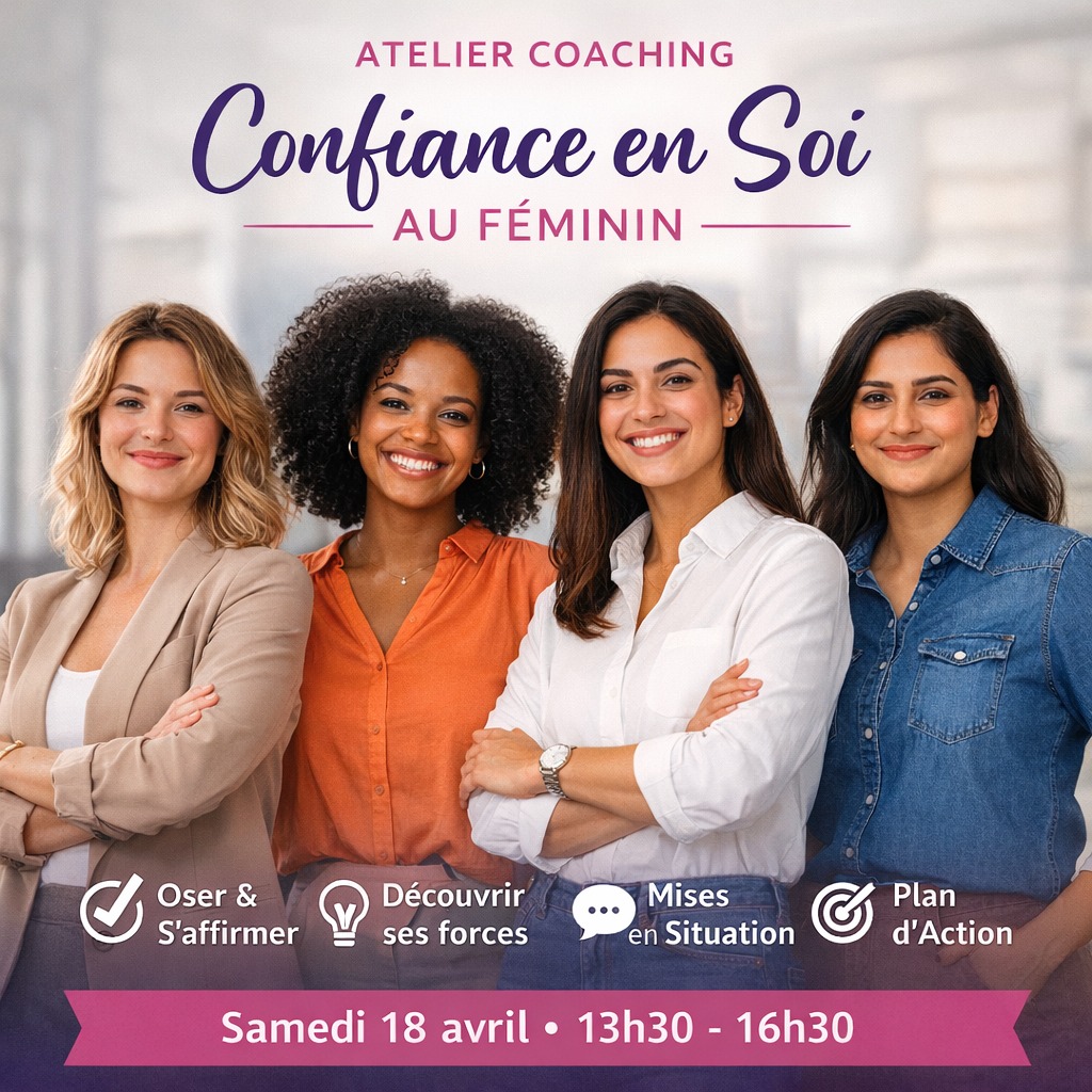 illustration 🌸 NOUVEL ATELIER FEMMES – CONFIANCE EN SOI 🌸 18 avril 2026 Saint-Quentin
