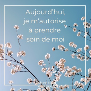 illustration Aujourd'hui  je m'autorise à prendre soin de moi