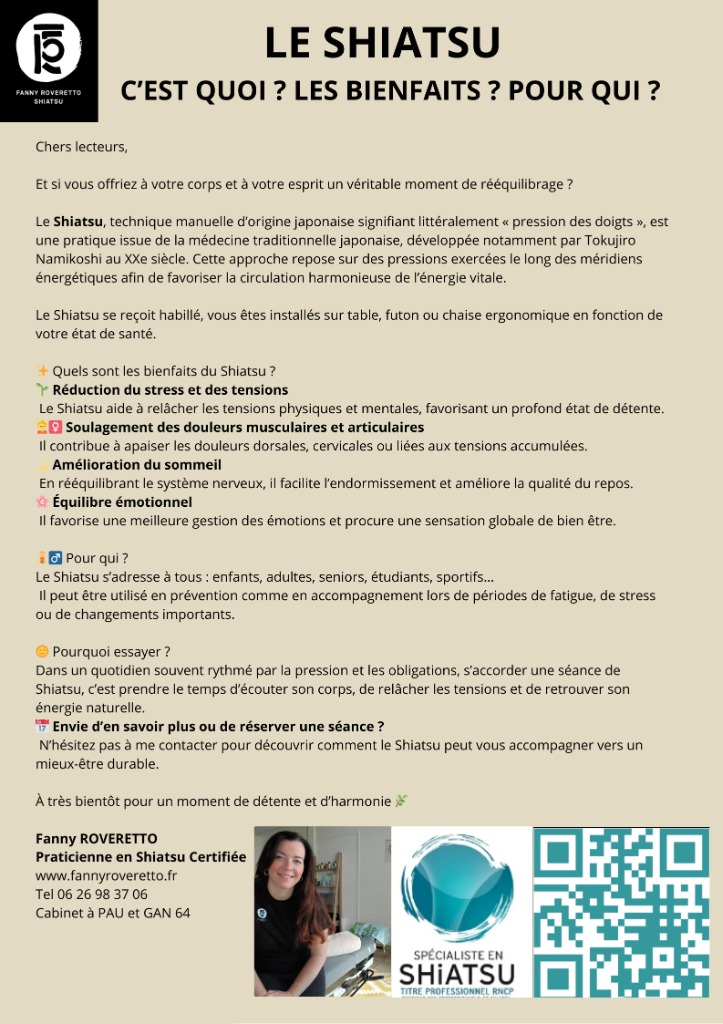 illustration LE SHIATSU, C'EST QUOI? BIENFAITS? POUR QUI?