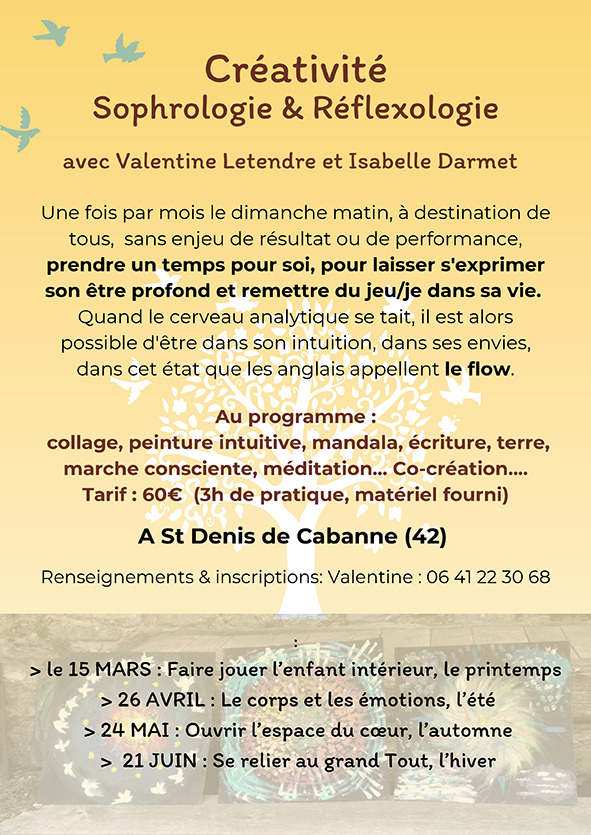 illustration CREATIVITE, SOPHROLOGIE ET REFLEXOLOGIE