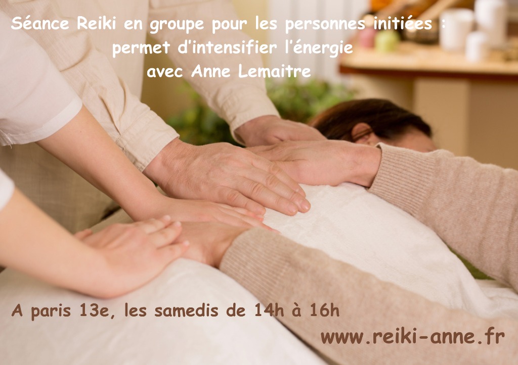 illustration Séance Reiki en groupe pour les personnes initiées les samedis de 14h à 16h à Paris 13e