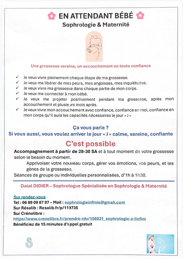 illustration Sophrologie & Maternité - en attendant Bébé