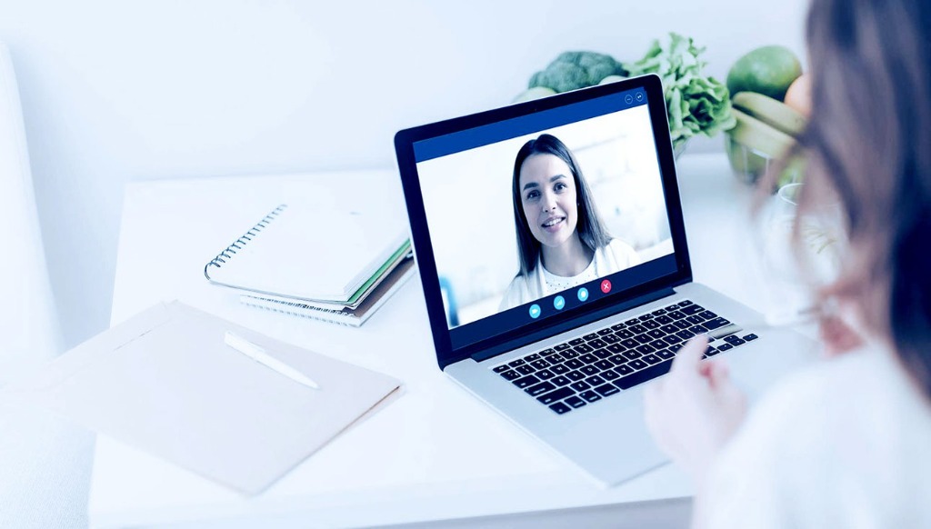 illustration Psychologue clinicienne en visio