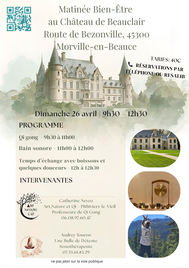 illustration matinée bien - être au chateau de beauclair