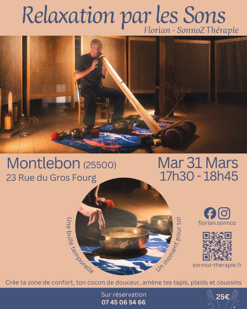 illustration Relaxation par les Sons - 31 Mars 17h30 à Montlebon