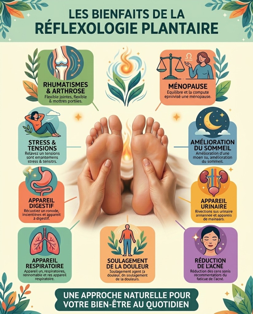 illustration réflexologie plantaire et palmaire