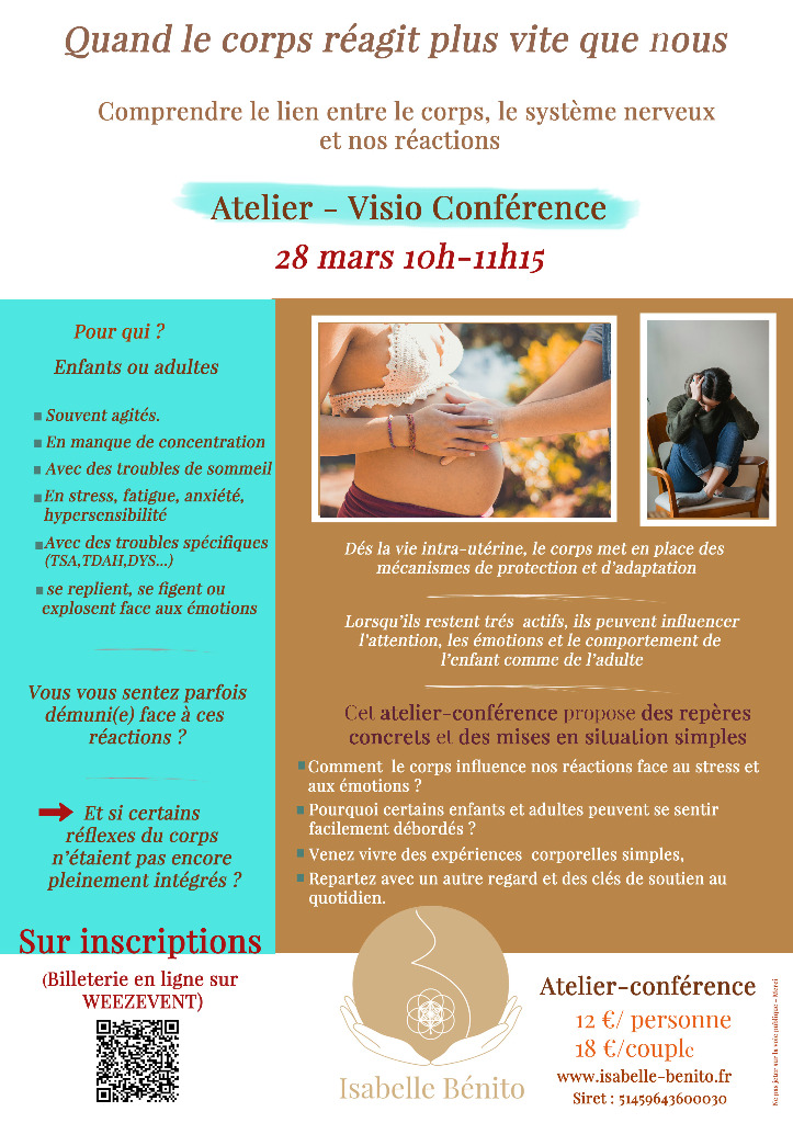 illustration Comprendre le lien entre le corps, le système nerveux et nos réactions - atelier conférence le 28/03/2026