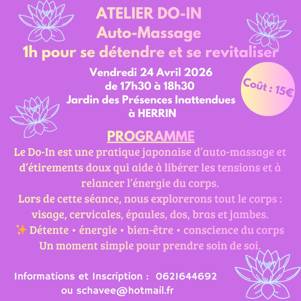 illustration DO-IN (Auto-massage) LE 24/04/2026 à 17h30 à Herrin