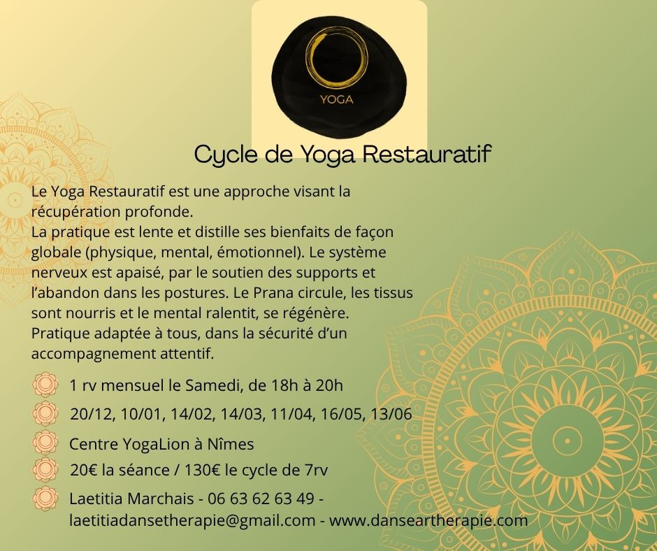 illustration Séance de Yoga restauratif Sam 14/03/2026 Nîmes