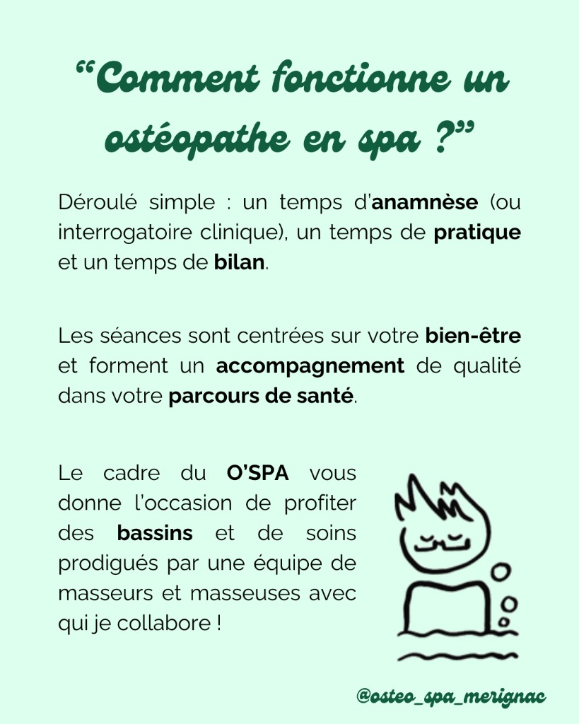 illustration Des questions sur l'ostéopathie, le cabinet ou comment ça se passe au O'SPA ?