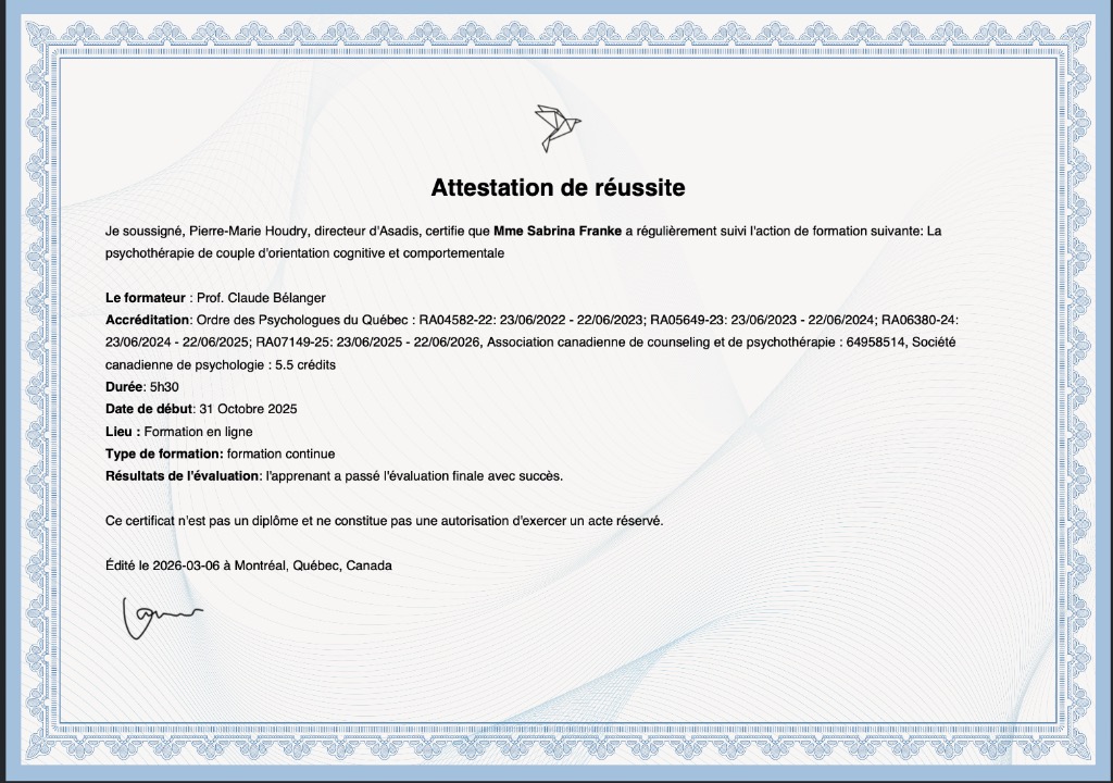 illustration Formation validée