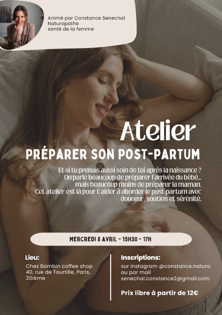 illustration Atelier Préparer son Post-Partum - Prendre soin de la maman après la naissance