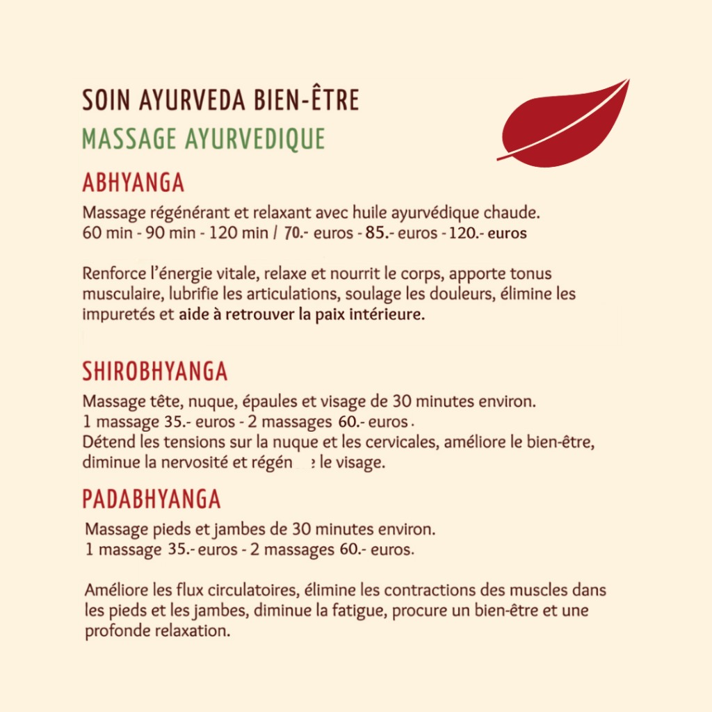 illustration Massages ayurvédiques régénérants et relaxants