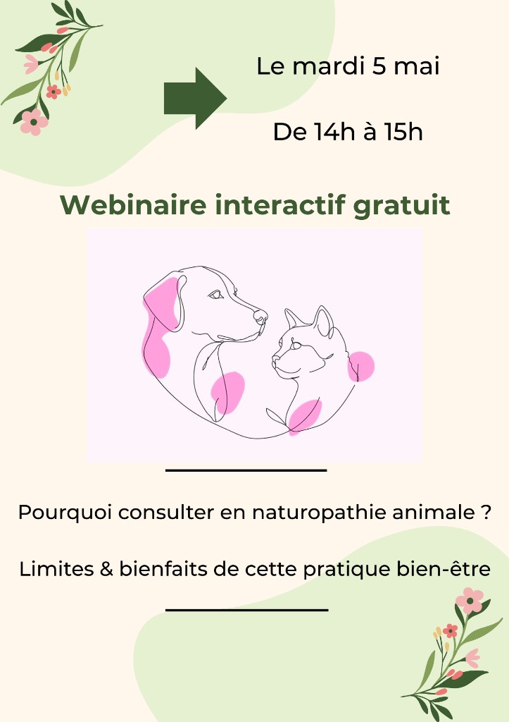 illustration Webinaire gratuit - Pourquoi consulter en naturopathie animale ?