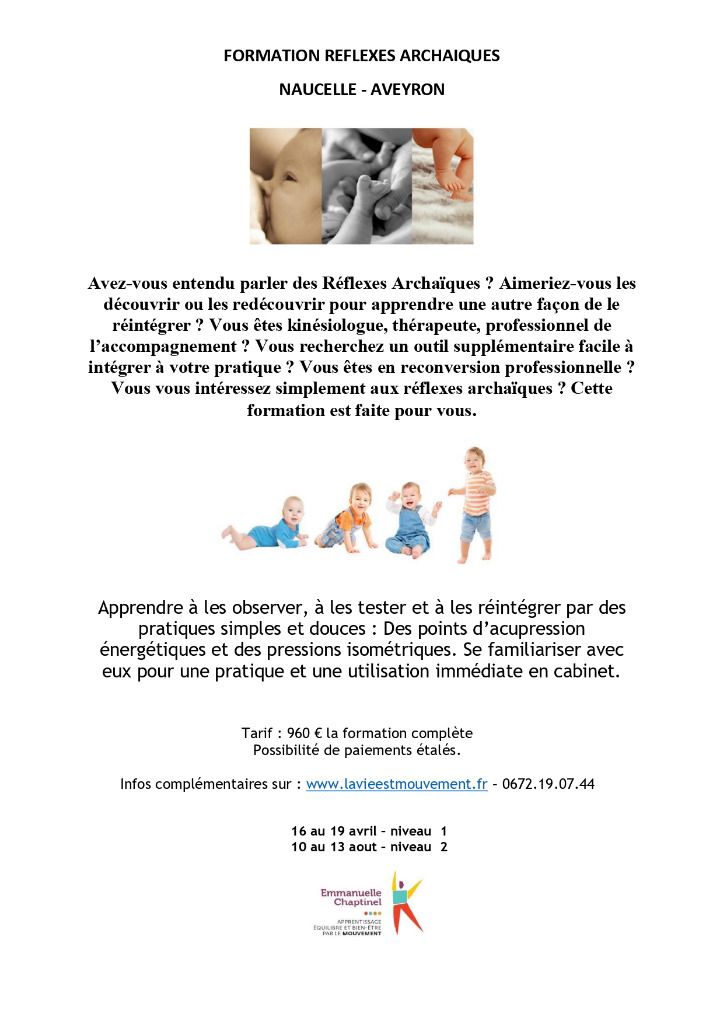 illustration Observer et travailler les réflexes primitifs et posturaux