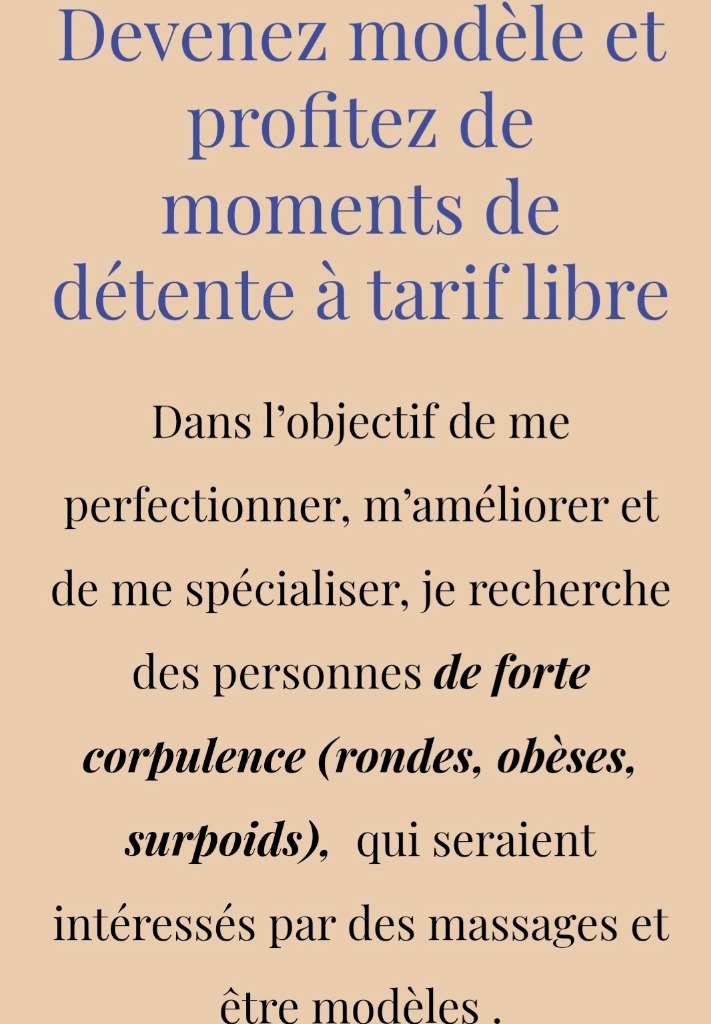 illustration Recherche personnes de forte corpulence