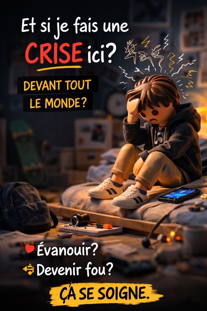 illustration Tu es fatigué... MAIS ton cerveau continue de tourner. Quand l'angoisse prend toute sa place....