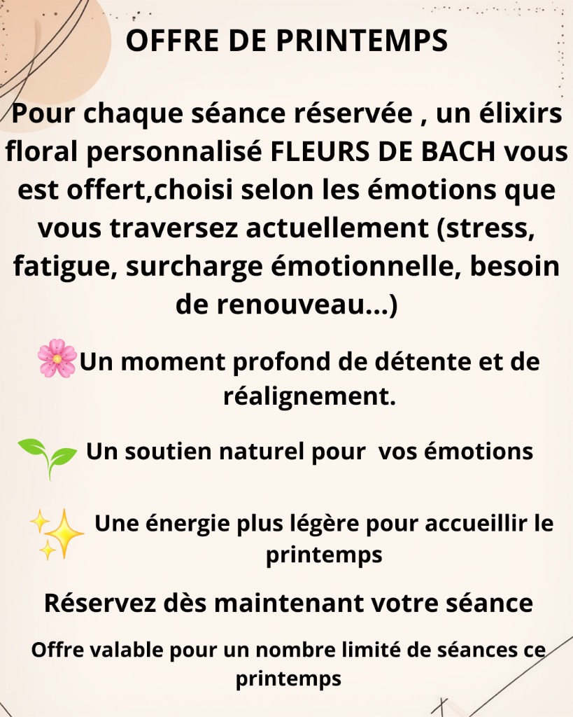 illustration offre de printemps séance Reiki