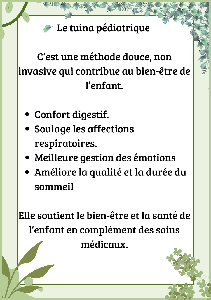 illustration Tuina pédiatrique