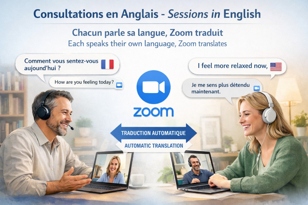 illustration 👉 Now offering sessions in English – online consultations via Zoom / Ouverture des consultations en anglais – séances à distance via Zoom