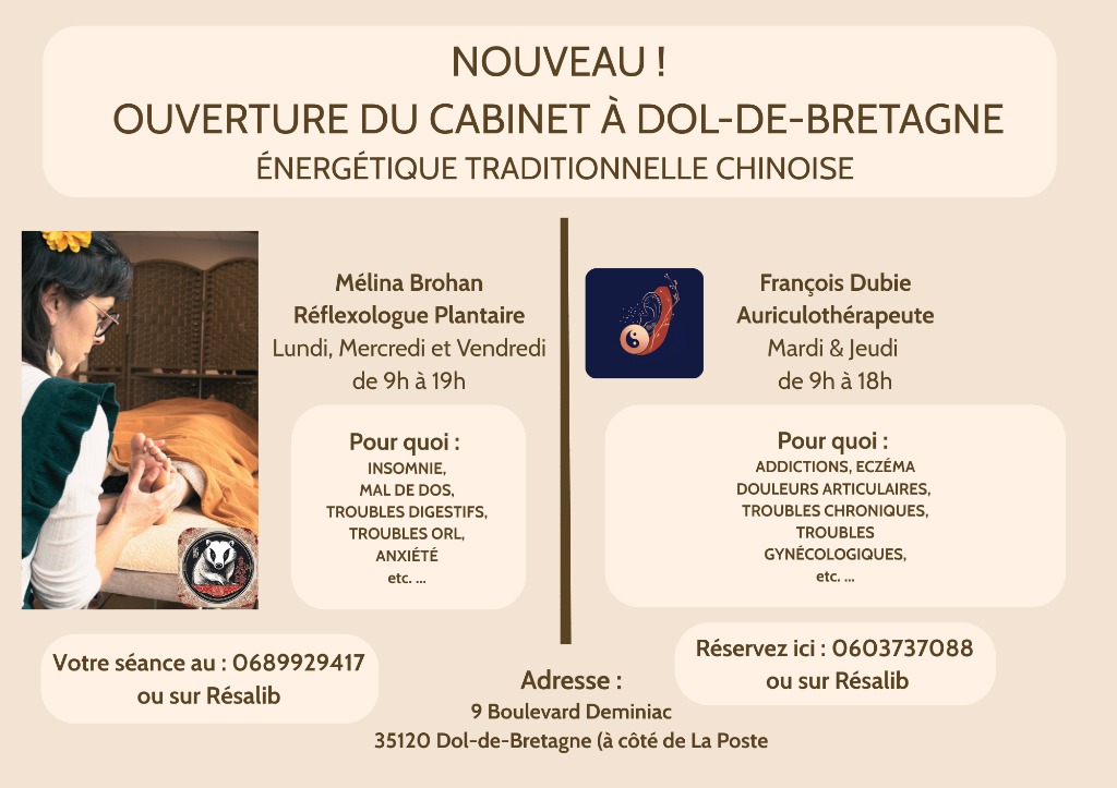 illustration NOUVEAU : Ouverture du Cabinet d'énergétique traditionnelle chinoise à Dol-de-Bretagne !