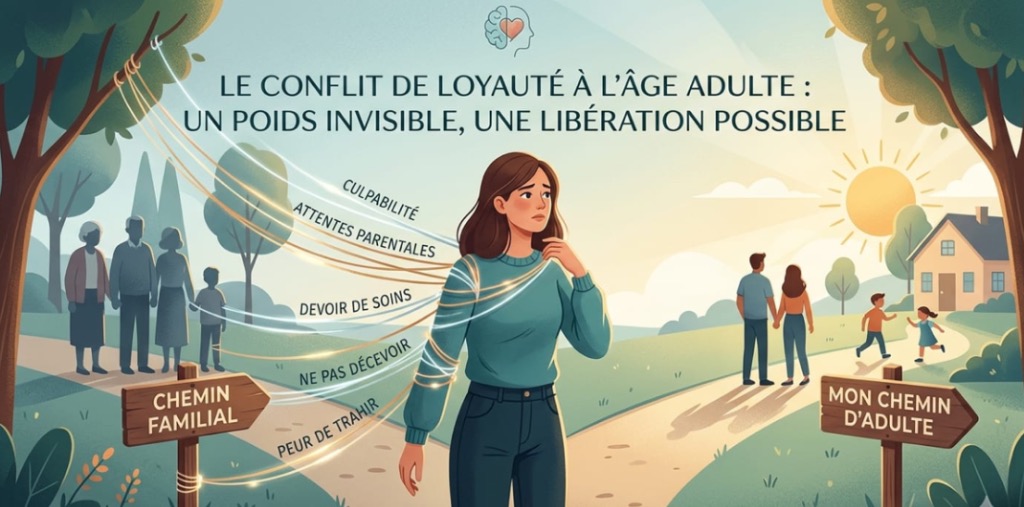 illustration Le Conflit de Loyauté: Ce poids invisible que l'on porte à l'âge adulte