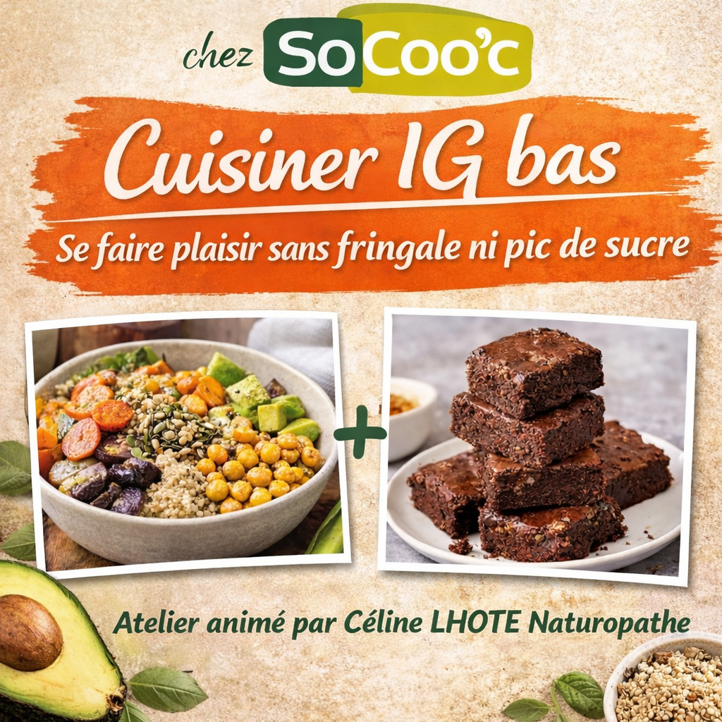 illustration Cuisiner IG bas : se faire plaisir sans fringales ni pics de sucre