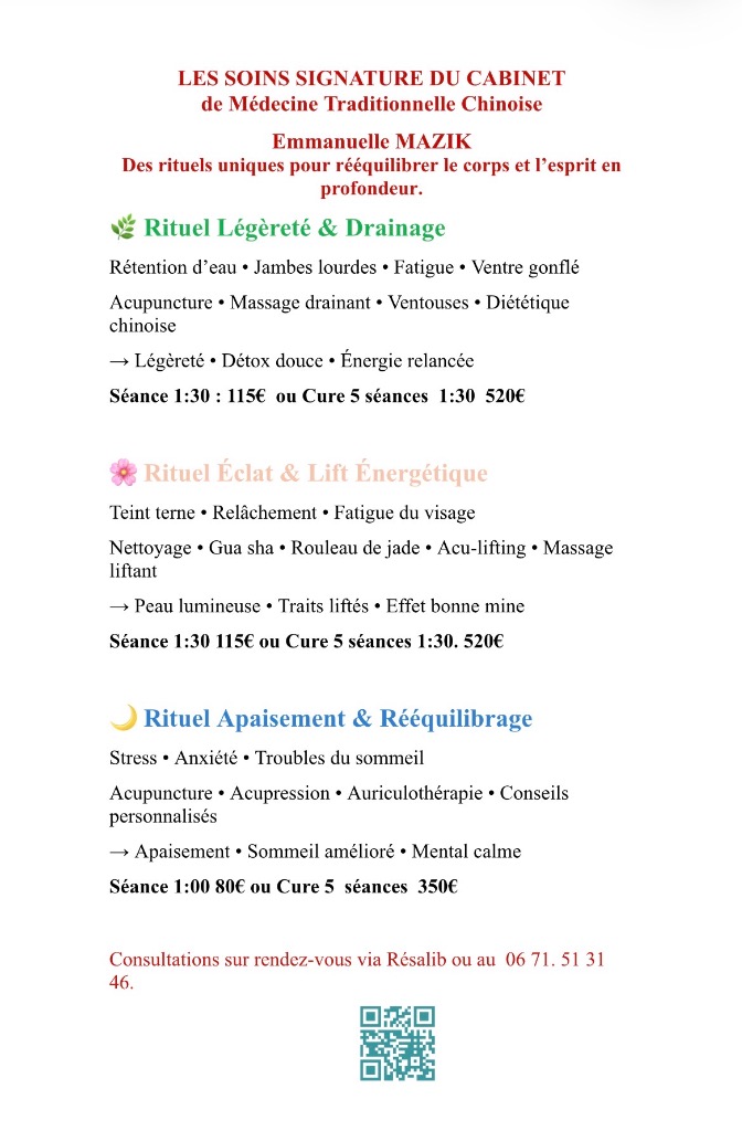 illustration Les soins signature du cabinet