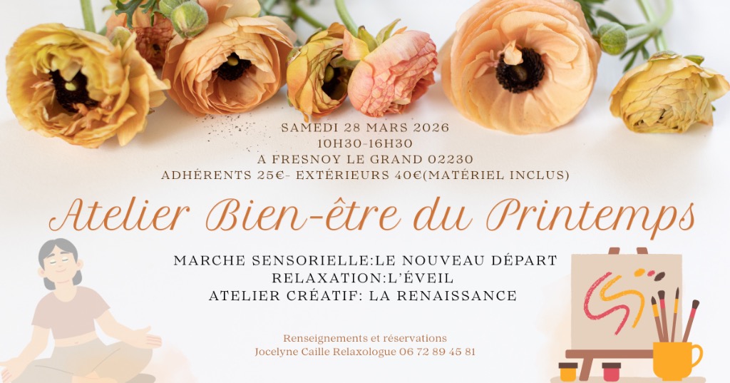 illustration Atelier Bien Etre  du Printemps samedi 28 Mars à Fresnoy le Grand