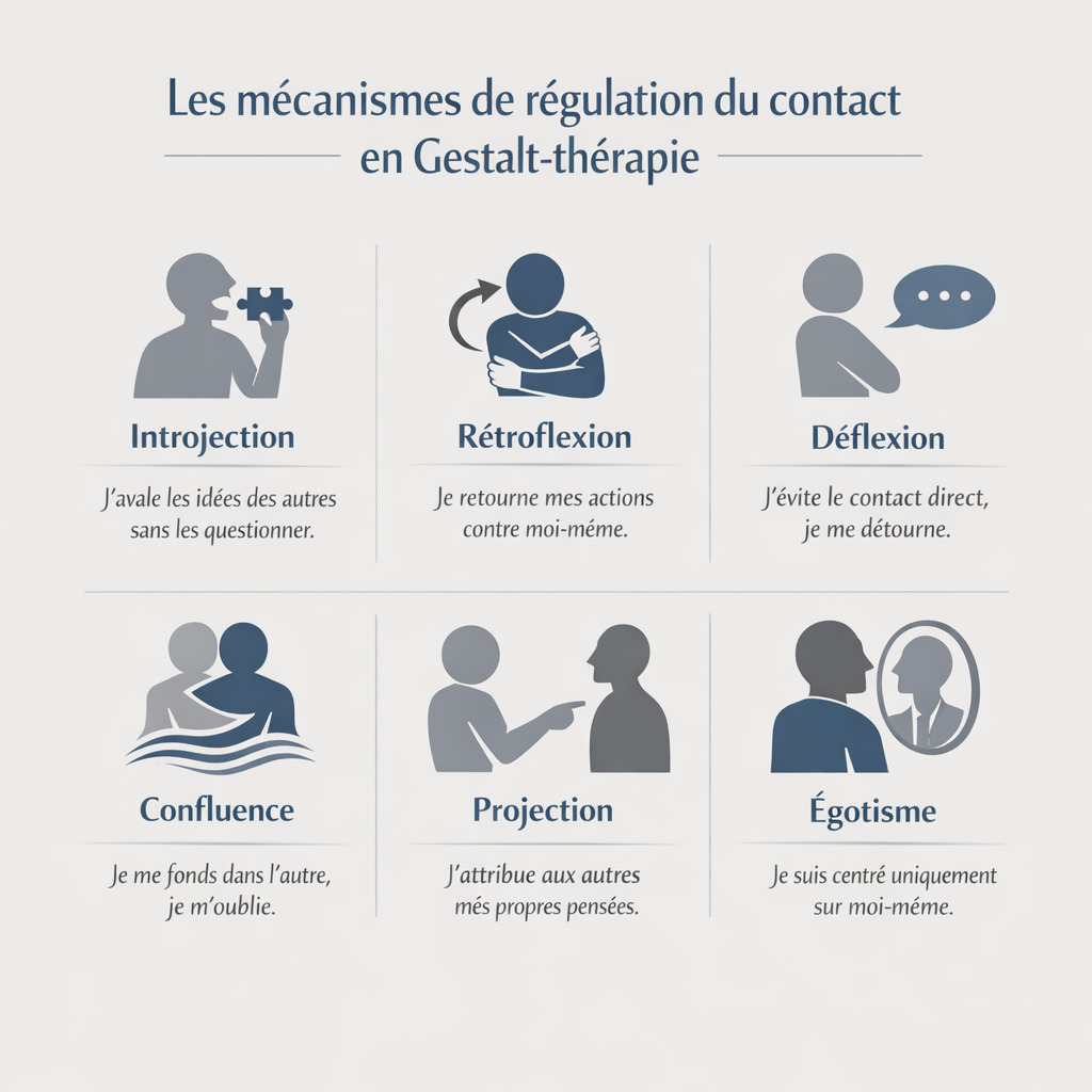 illustration Les mécanismes de régulation du contact en Gestalt-Thérapie
