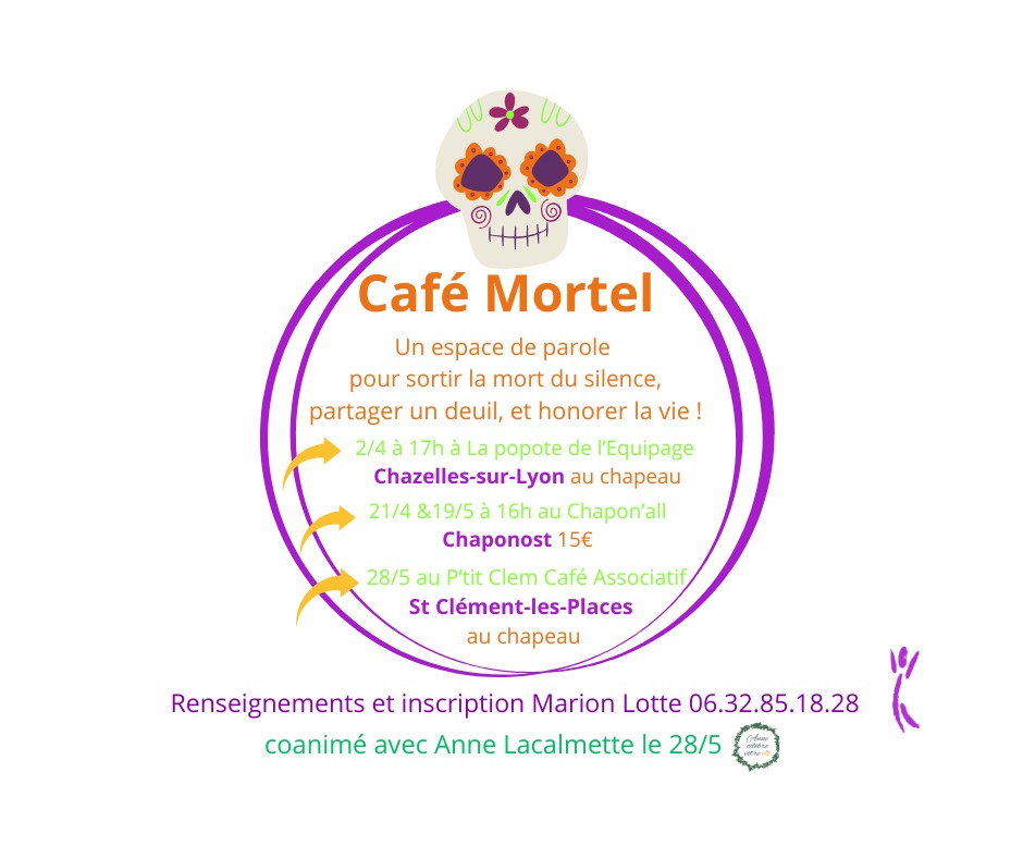 illustration Cafés Mortels à Chazelles sur Lyon / Chaponost / St Clément-les-Places