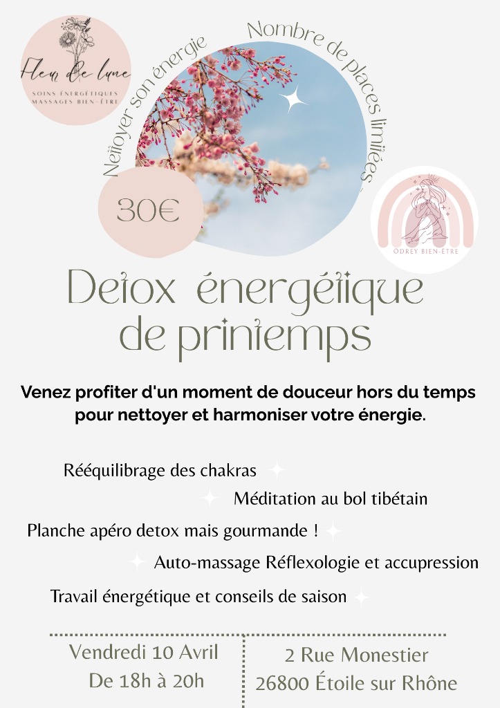 illustration Détox énergétique a l'occasion du printemps
