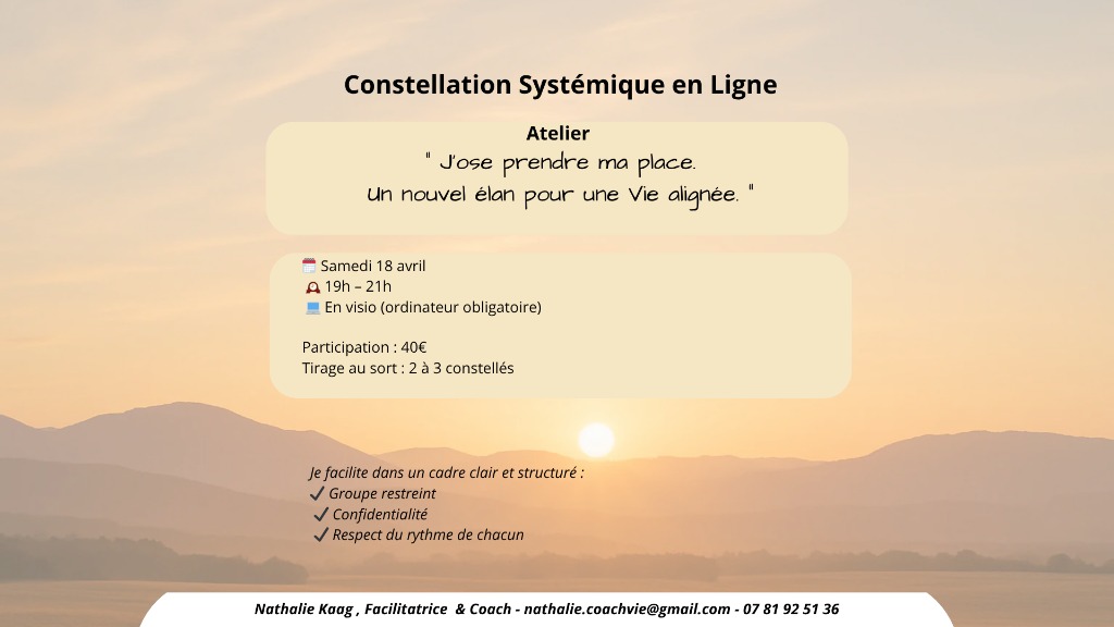 illustration Atelier de Constellations en Ligne - J'ose prendre ma place - un nouvel élan pour une vie alignée