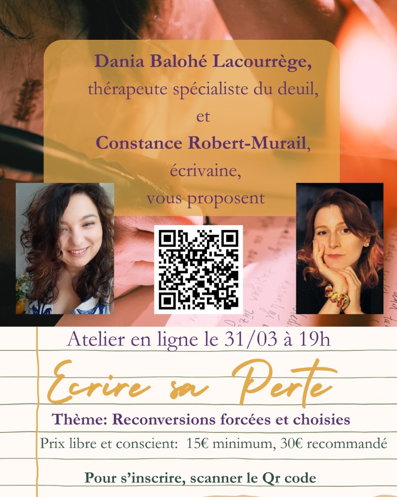 illustration Atelier en ligne "Ecrire sa perte": Reconversions forcées et choisies