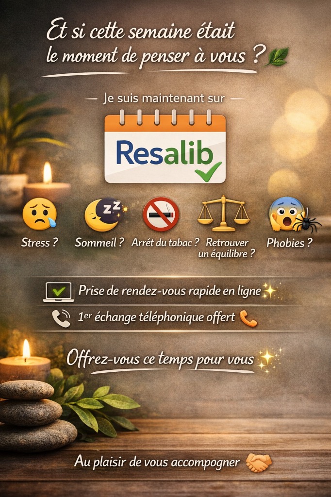 illustration 🌿 Hypnose : stress, sommeil, phobies, arrêt du tabac – prenez contact en ligne