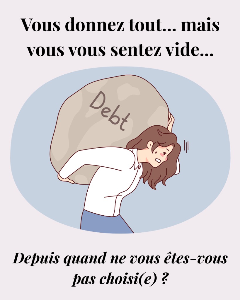 illustration Vous donnez tout... mais vous vous sentez vide.