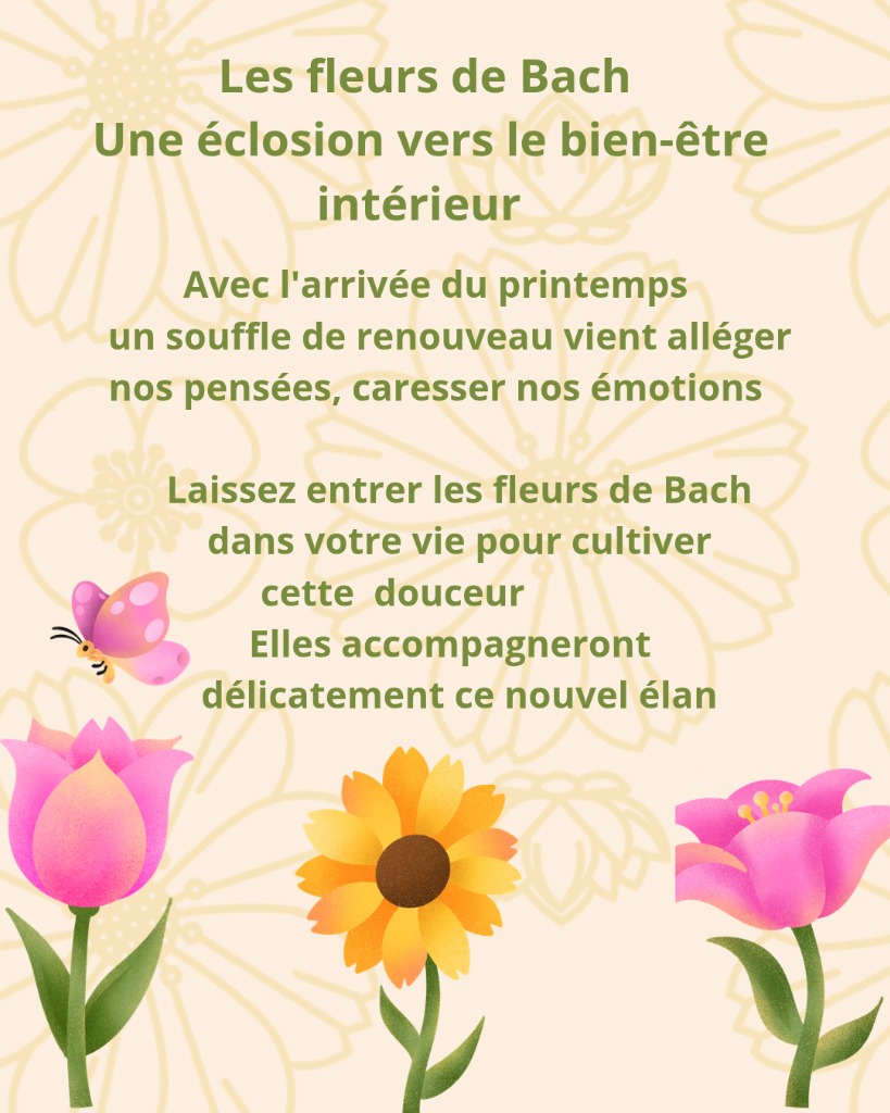illustration Les fleurs de Bach et l'arrivée du printemps