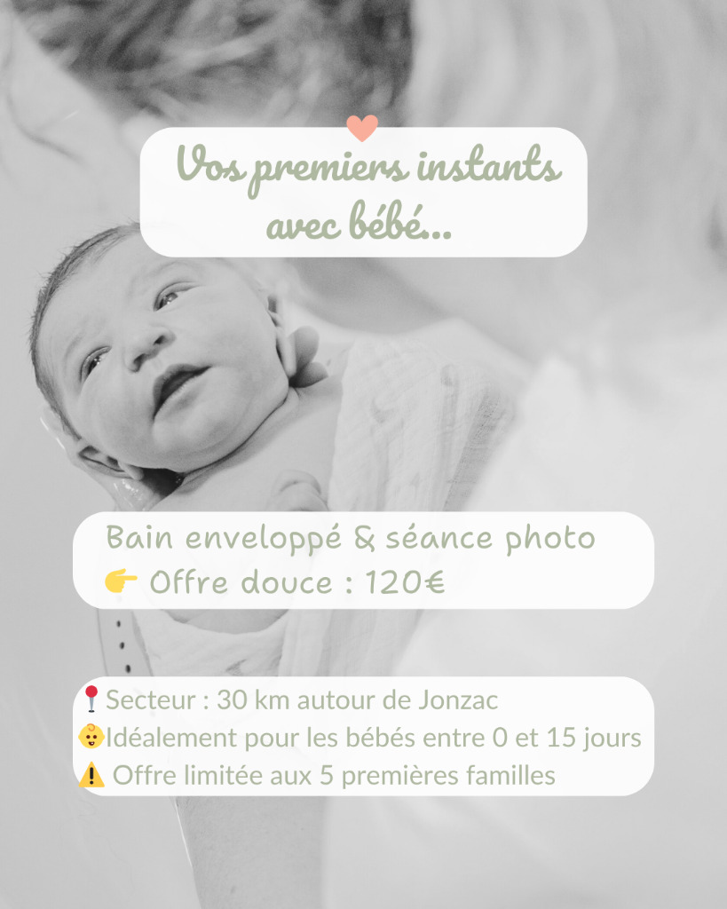 illustration 🌿 Bain enveloppé & séance photo nouveau-né 🌿