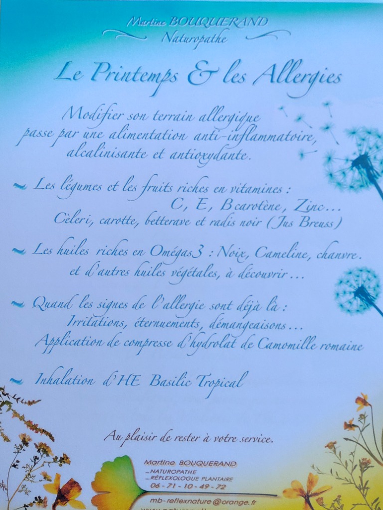 illustration LE PRINTEMPS  & LES ALLERGIES