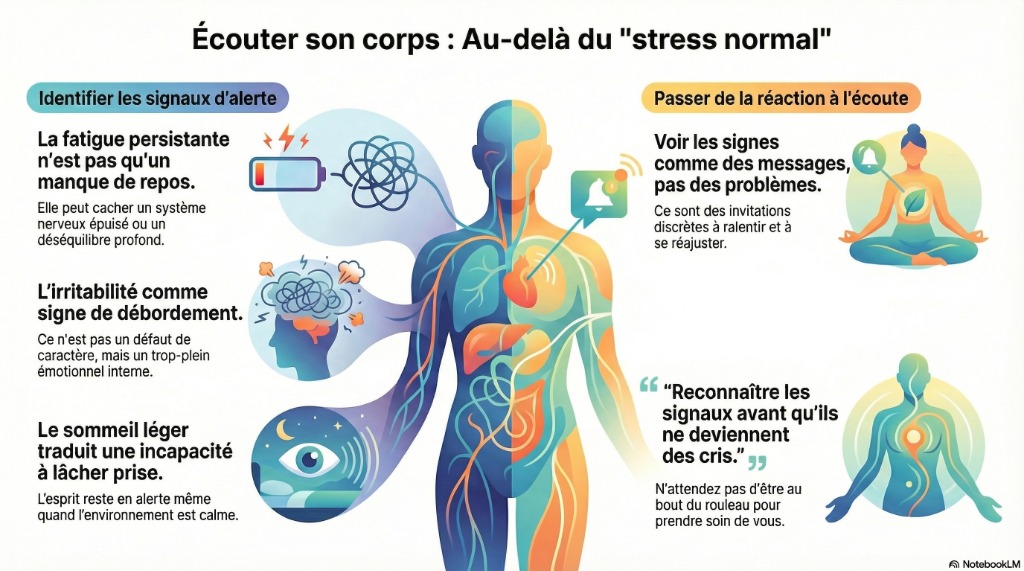 illustration Écouter son corps : au delà du stress normal