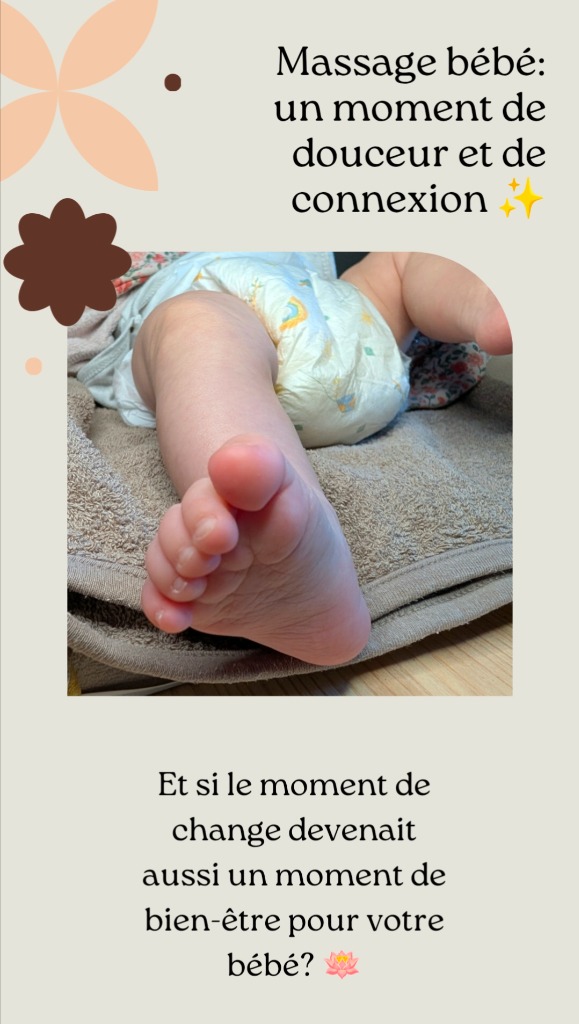 illustration Atelier massage parents/bébé à domicile 🌿