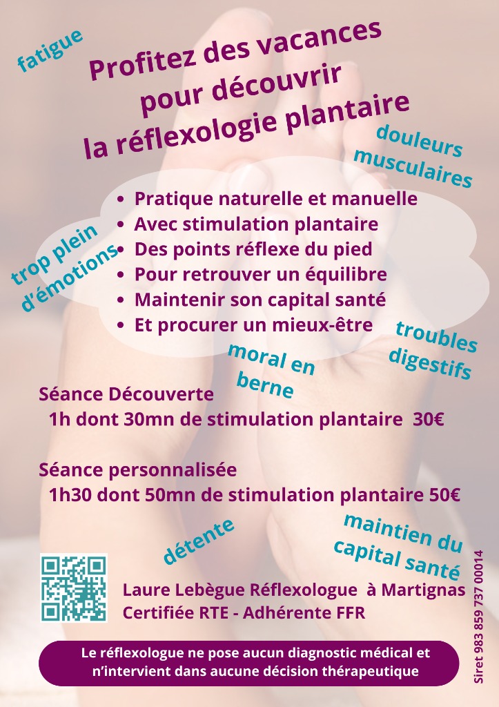 illustration Profitez des vacances pour découvrir la réflexologie plantaire