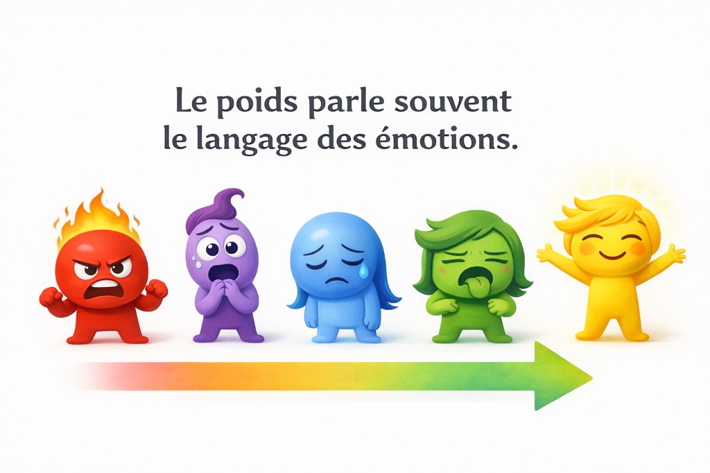 illustration Le poids parle souvent le langage des émotions