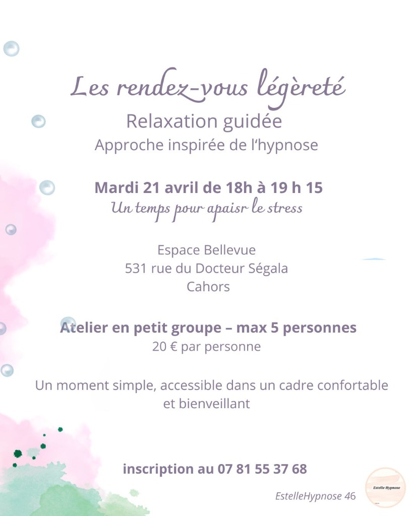 illustration Rendez vous Légèreté - Apaiser le stress