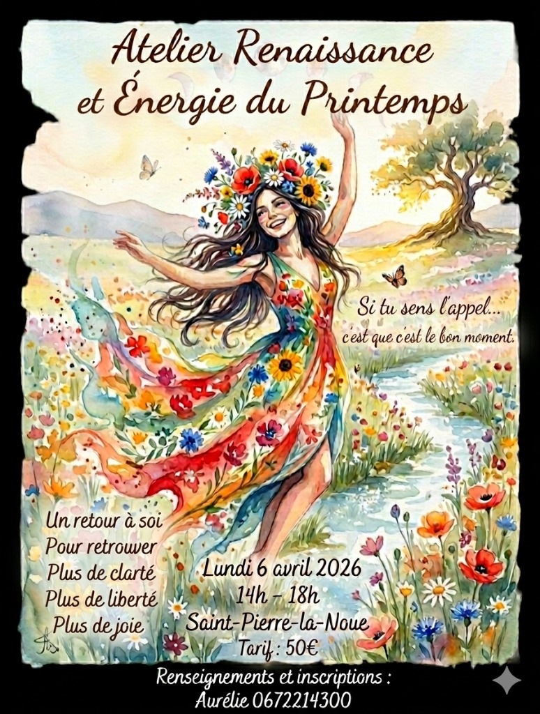 illustration Atelier – Renaissance & Énergie du Printemps Lundi 6 Avril 202614h00 à 18h00
