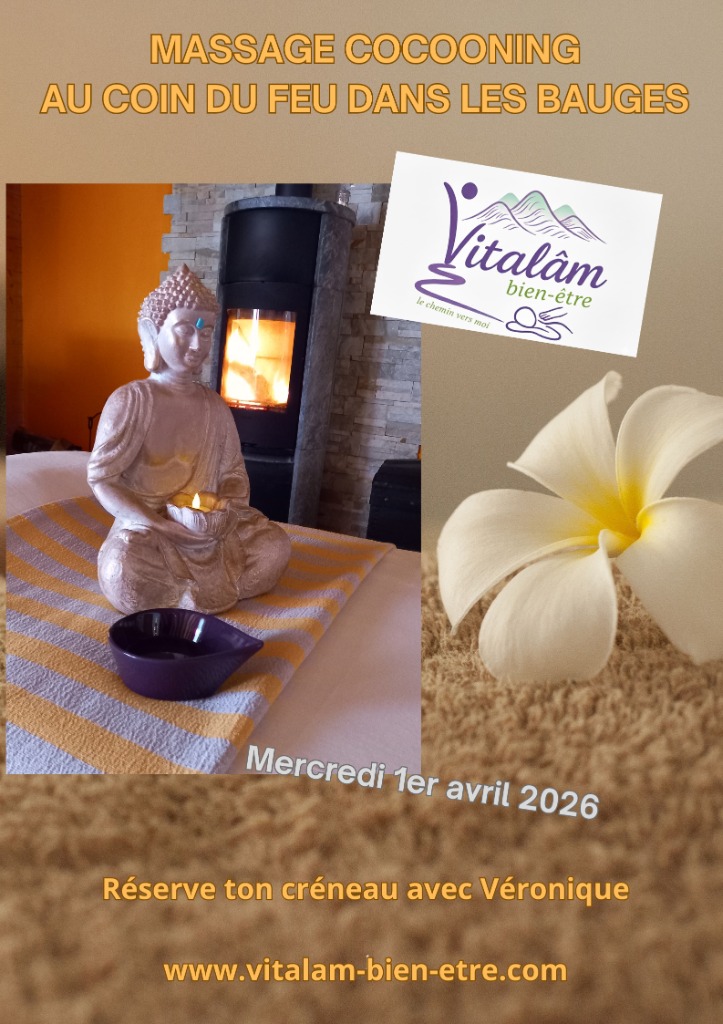 illustration MASSAGE COCOONING AU COIN DU FEU mercredi 1er avril 2026