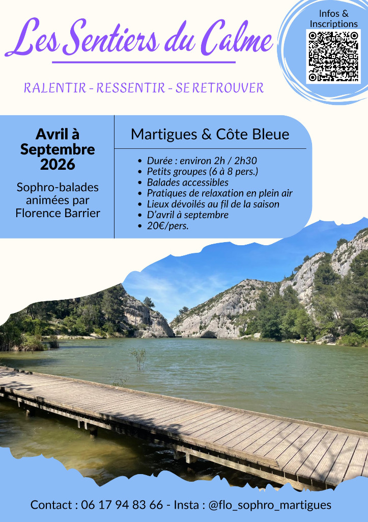 illustration Les Sentiers du Calme - cycle de sophro-balades d'avril à septembre - Côte Bleue