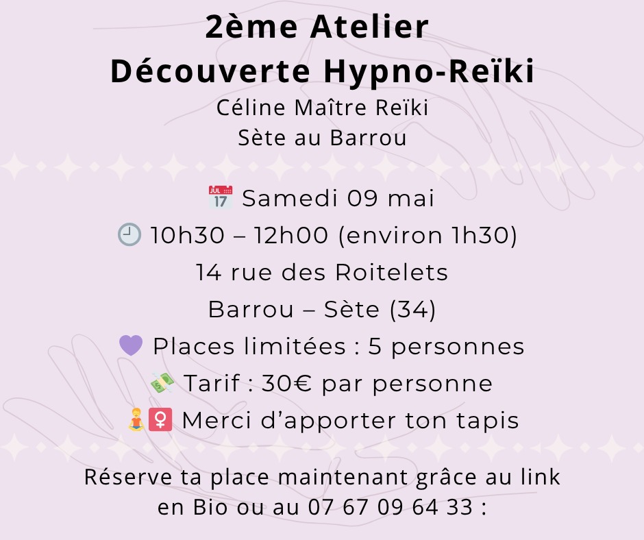 illustration 2ème ATELIER DÉCOUVERTE HYPNOREIKI SÈTE