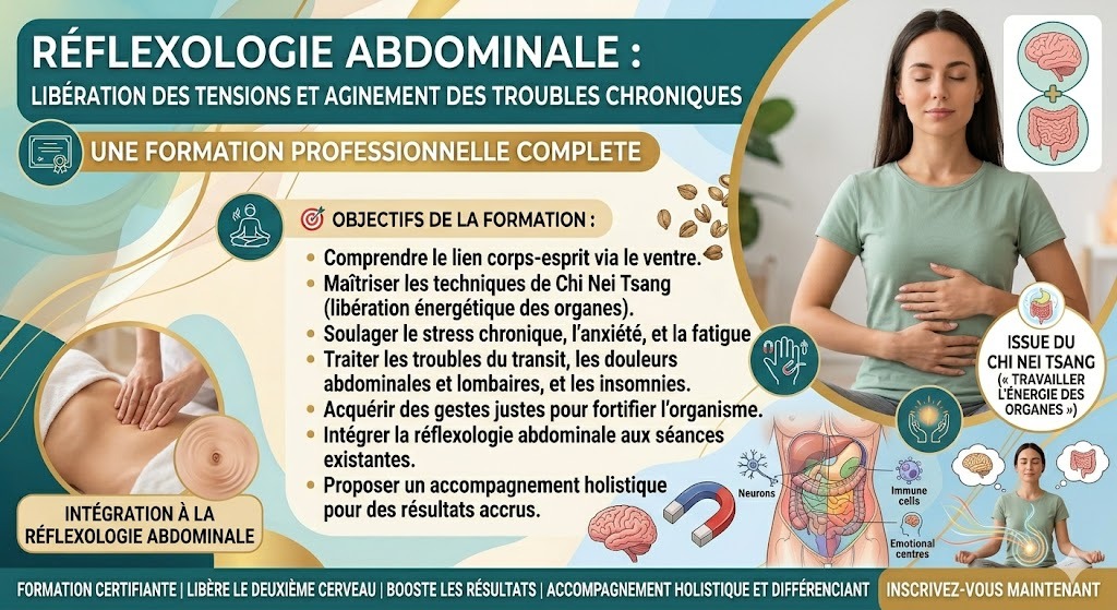 illustration REFLEXOLOGIE ABDOMINALE : LIBERATION DES TENSIONS ET ACCOMPAGNEMENT DES TROUBLES CHRONIQUES